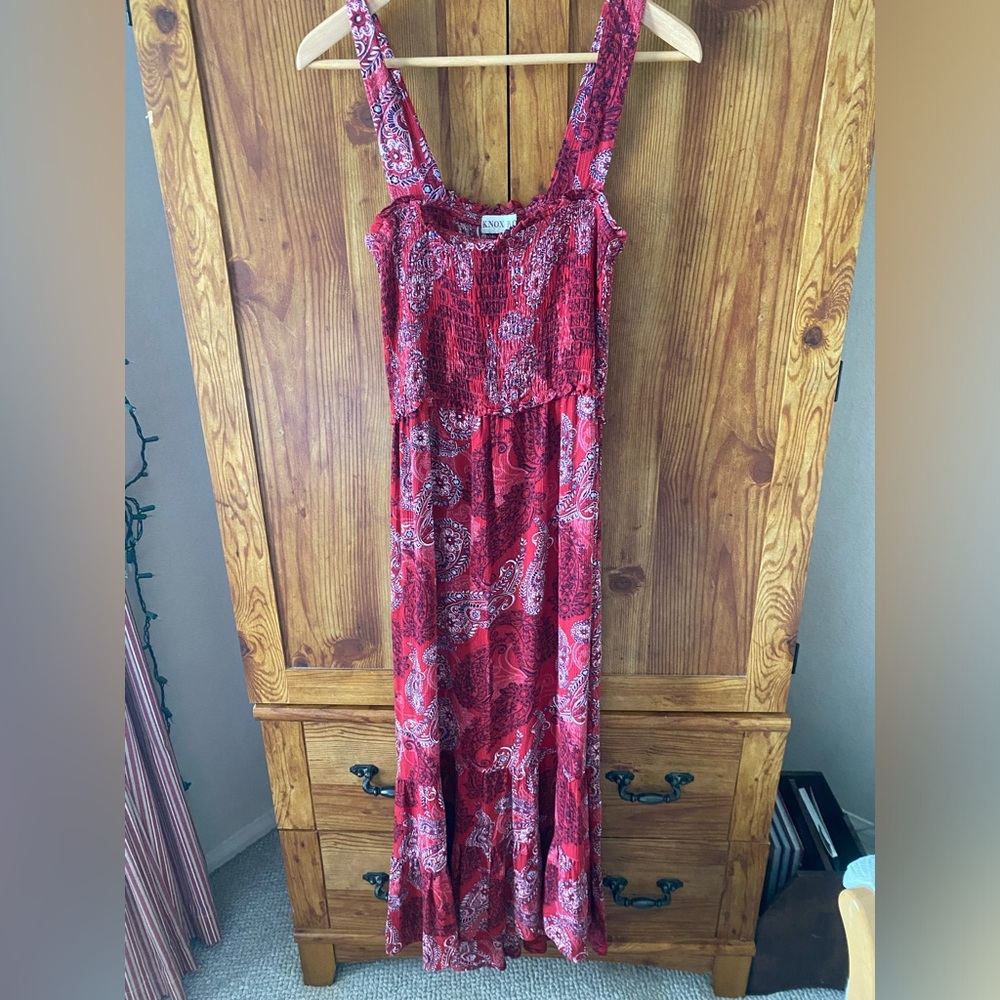 Knox Rose Crimson Patterned Dress